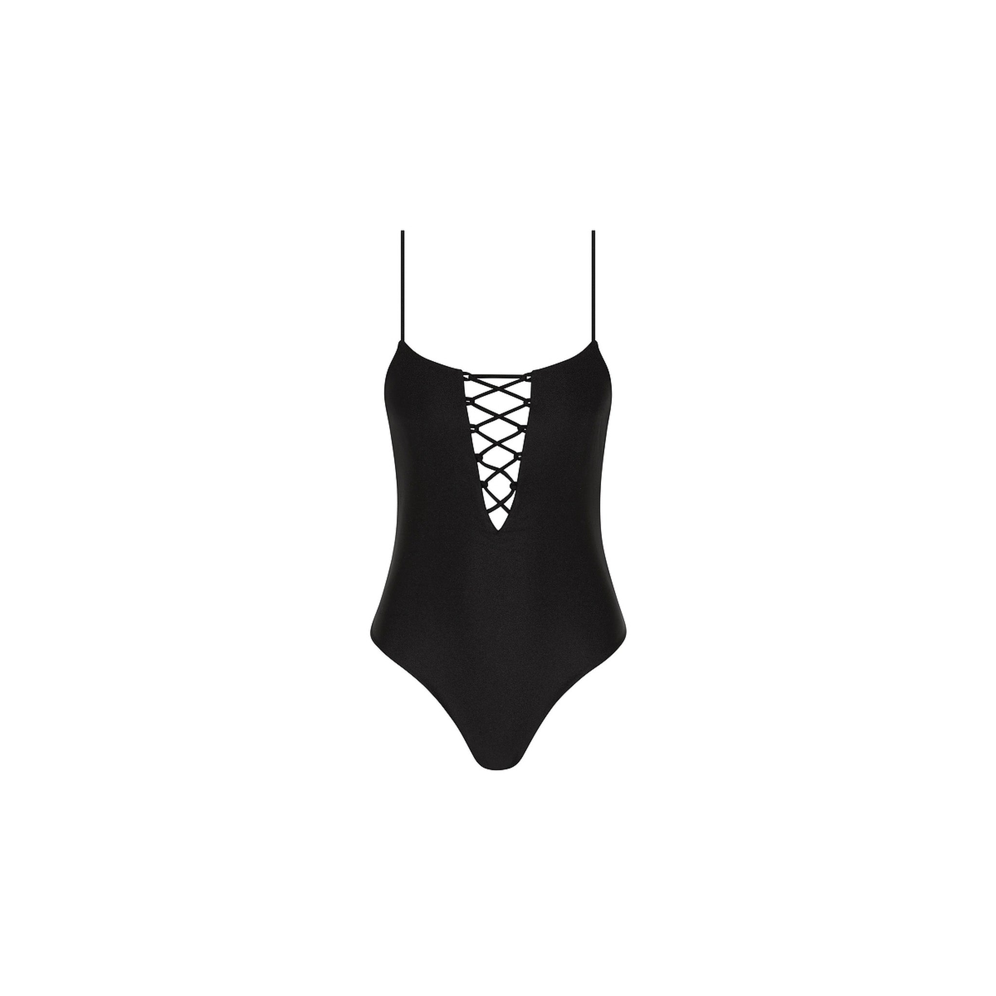 Fixed Front Lace Up One Piece