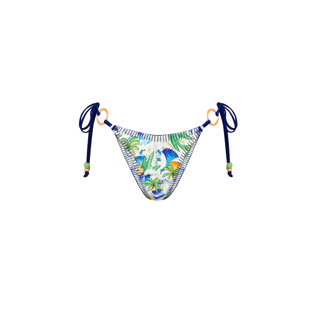 Lace Stitch Ring Tie Bikini Bottom