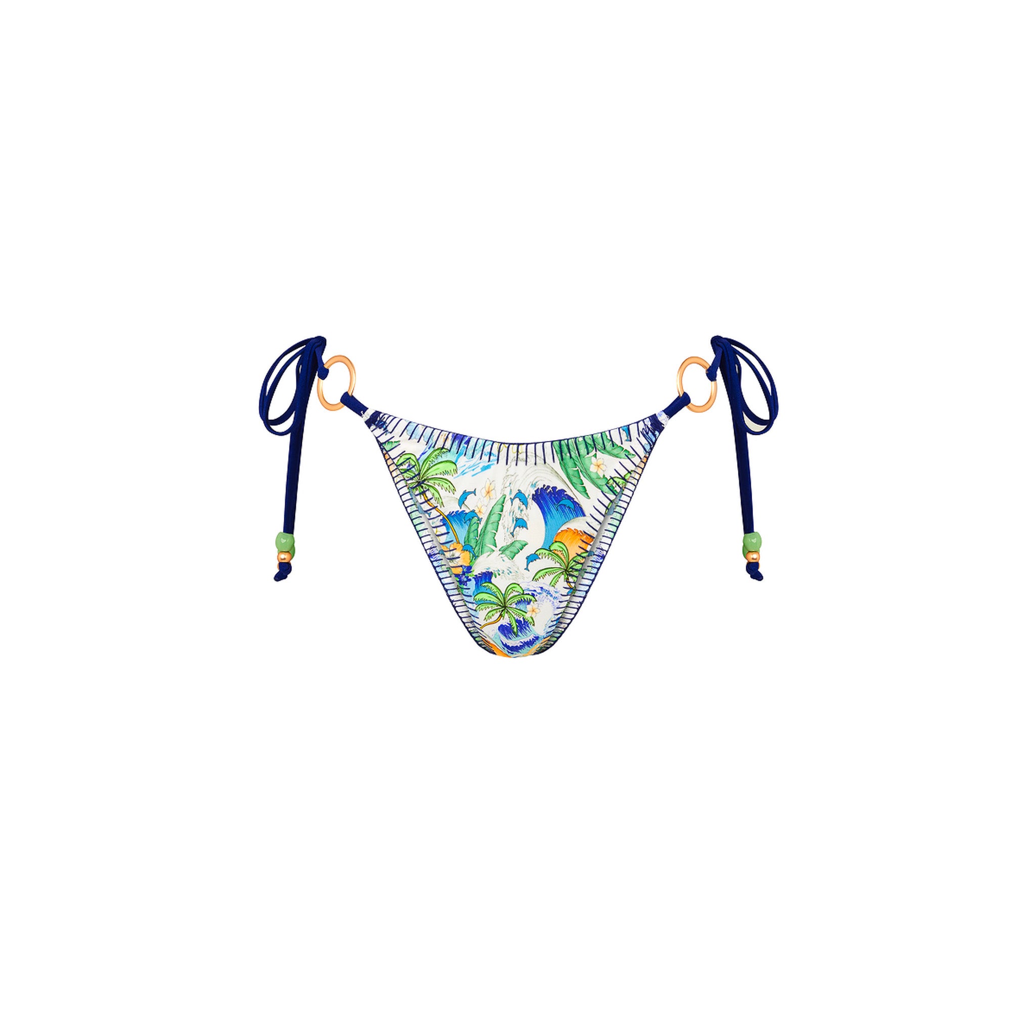 Lace Stitch Ring Tie Bikini Bottom