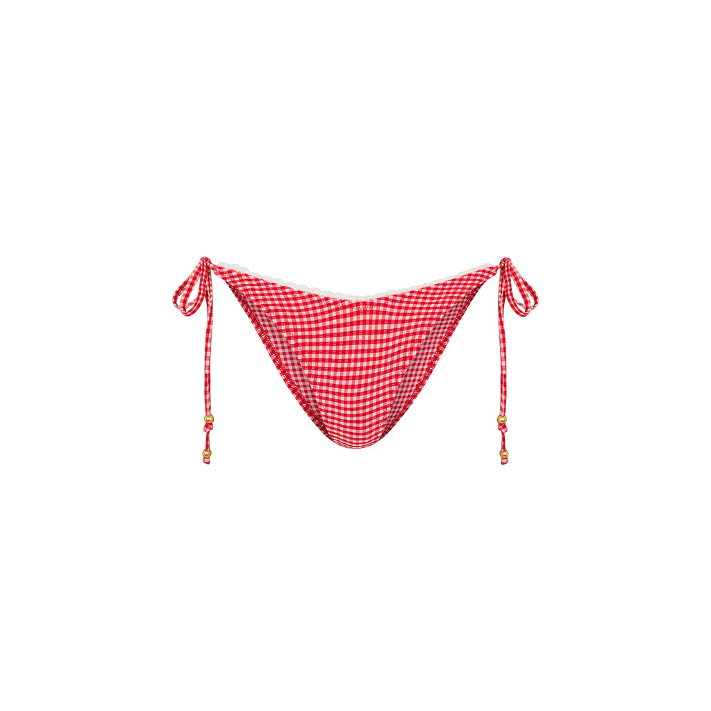 Scallop Crochet Cheeky Tie Bikini Bottom