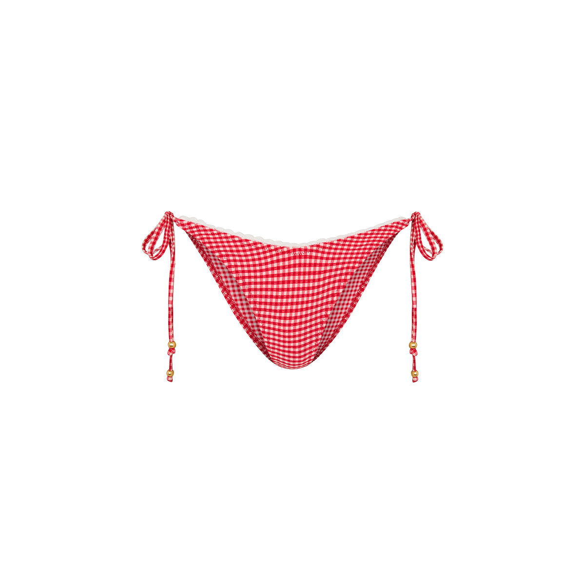 Scallop Crochet Cheeky Tie Bikini Bottom