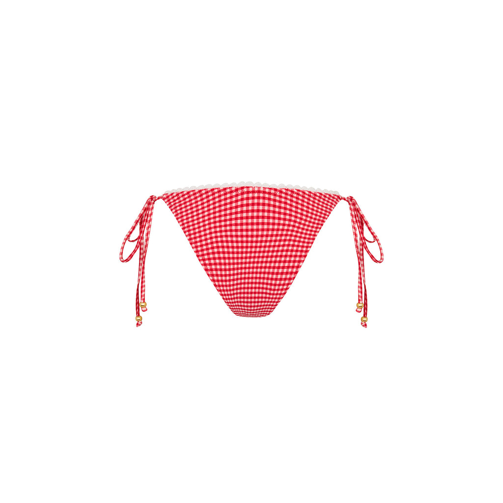 Scallop Crochet Cheeky Tie Bikini Bottom