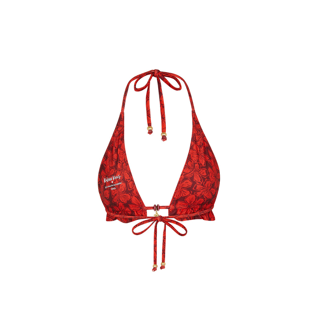 Frill Halter Bralette Bikini Top