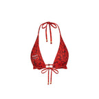 Frill Halter Bralette Bikini Top