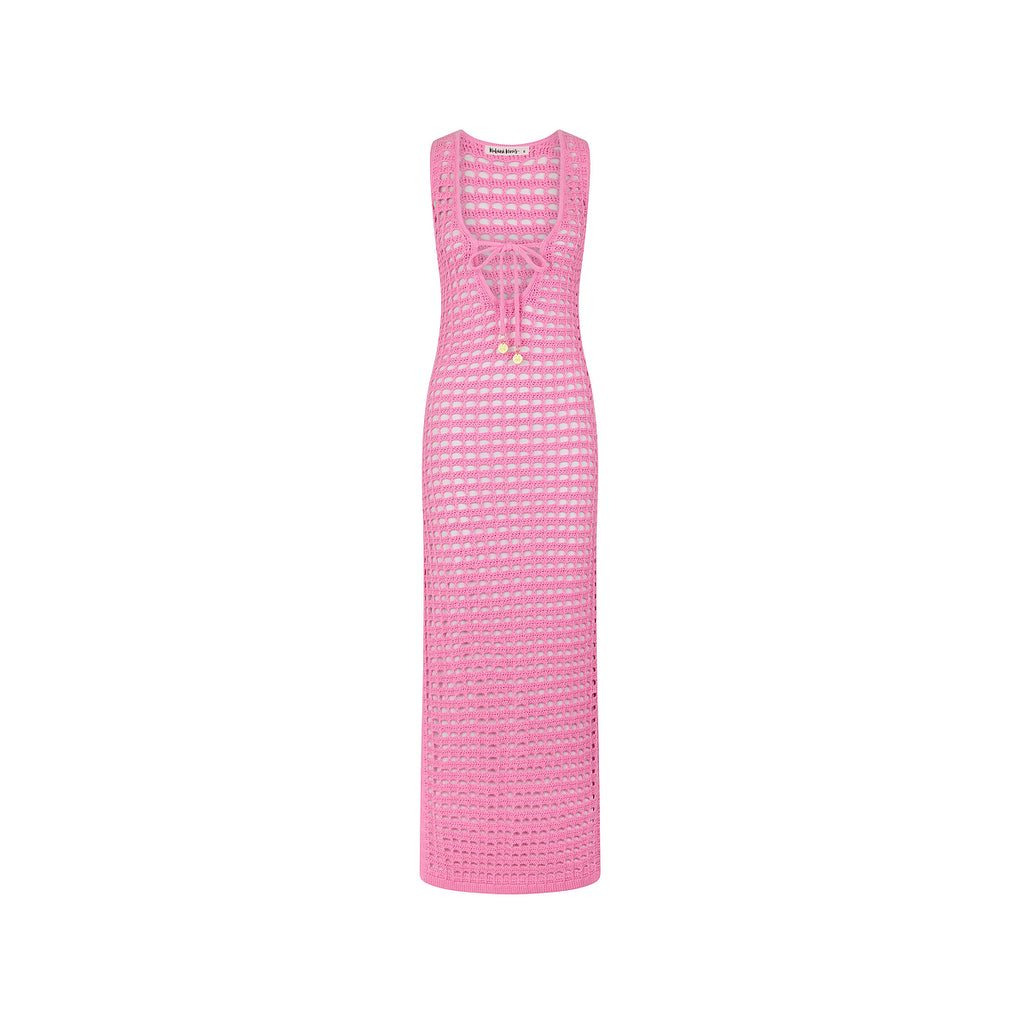 Crochet Plunge Maxi Dress