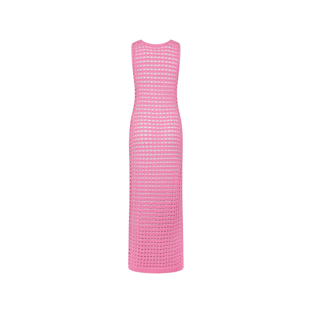 Crochet Plunge Maxi Dress