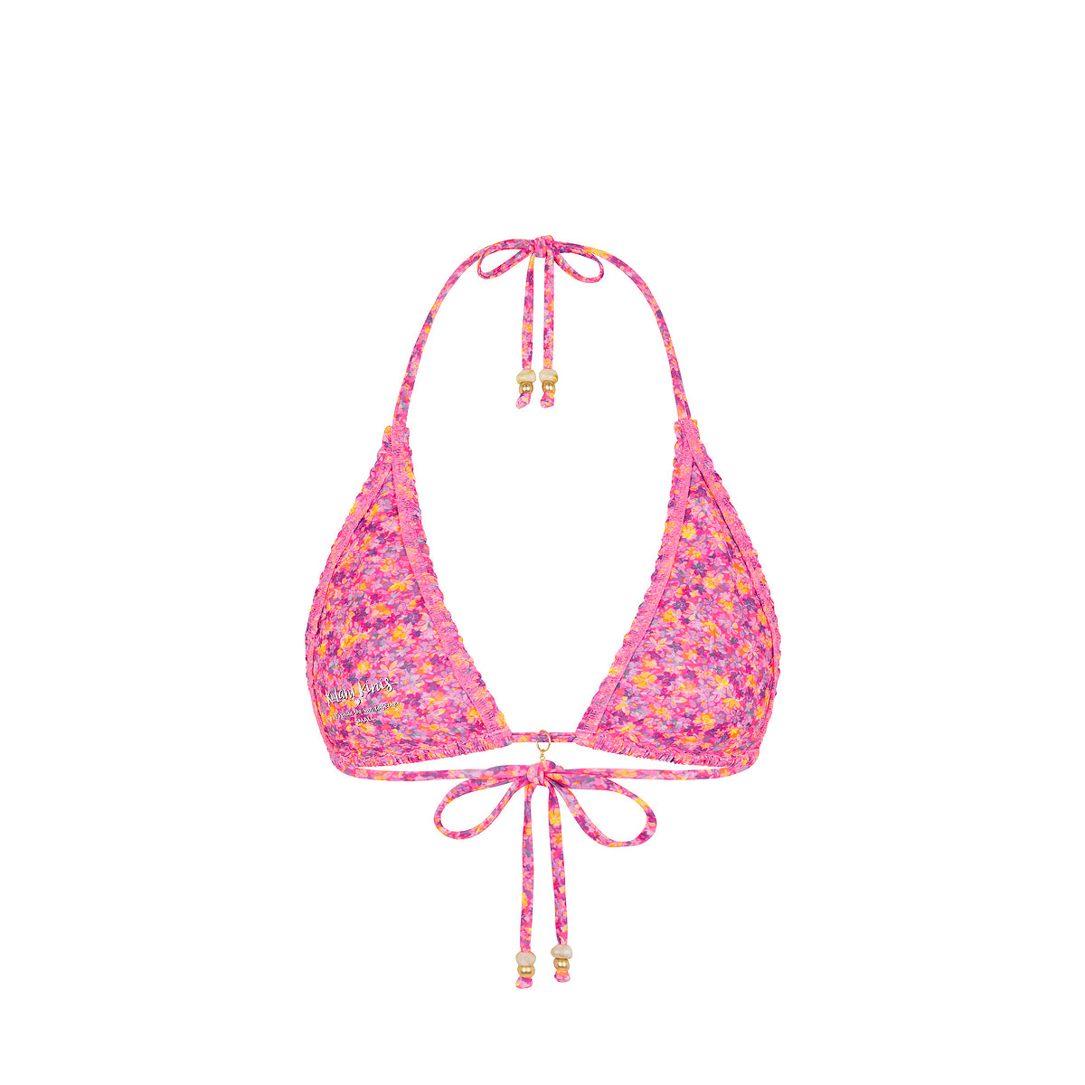 Shirred Triangle Bikini Top