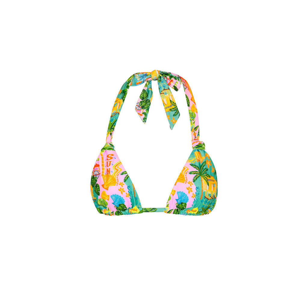 Soft Knot Halter Bikini Top