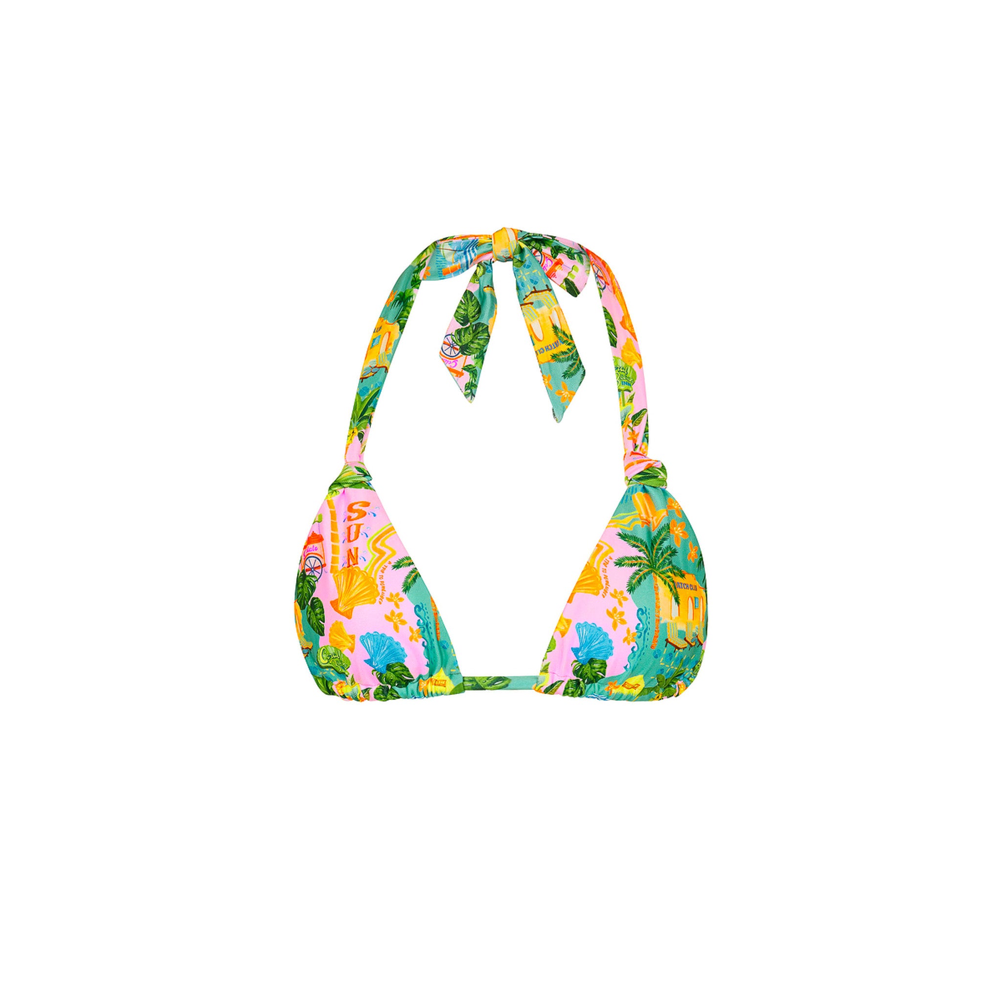 Soft Knot Halter Bikini Top