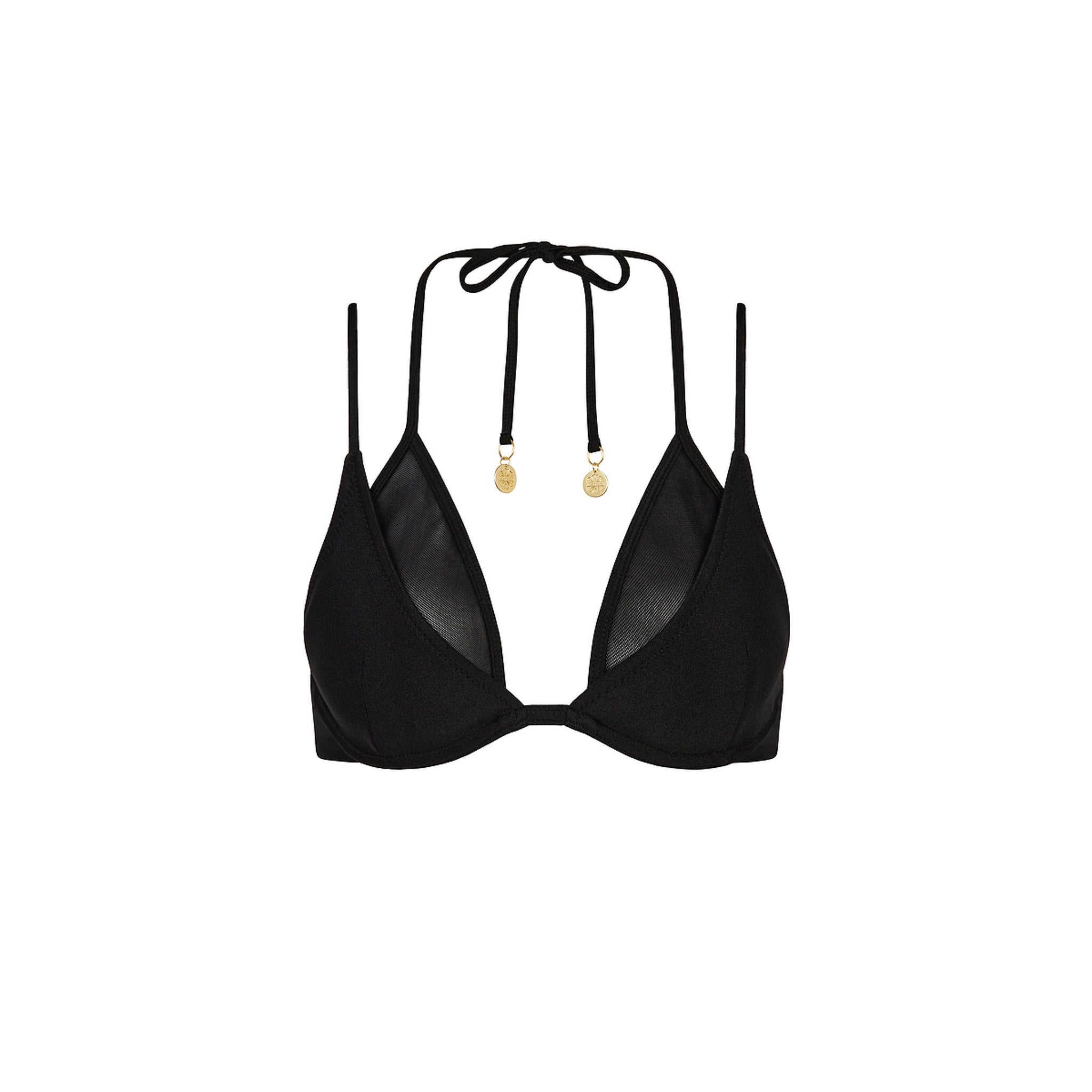 Layered Mesh Underwire Bikini Top