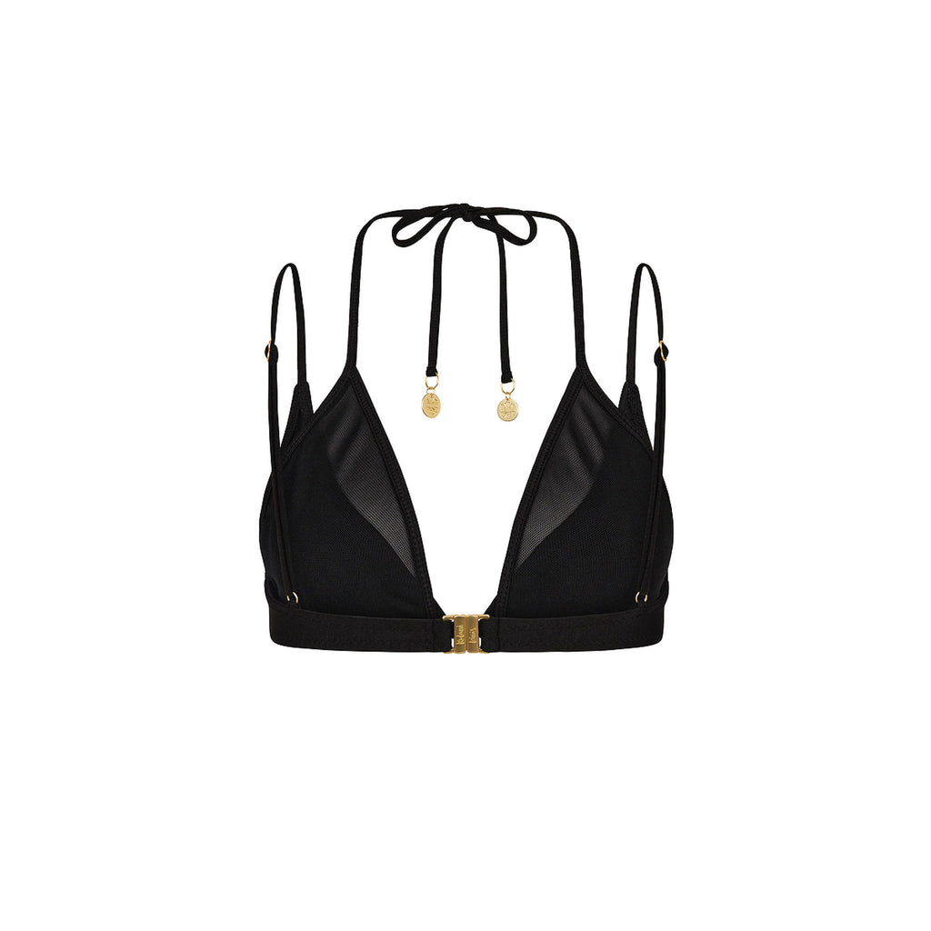 Layered Mesh Underwire Bikini Top
