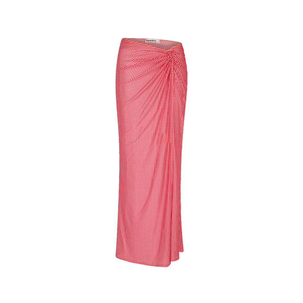 Mesh Twist Maxi Skirt