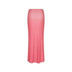Mesh Twist Maxi Skirt