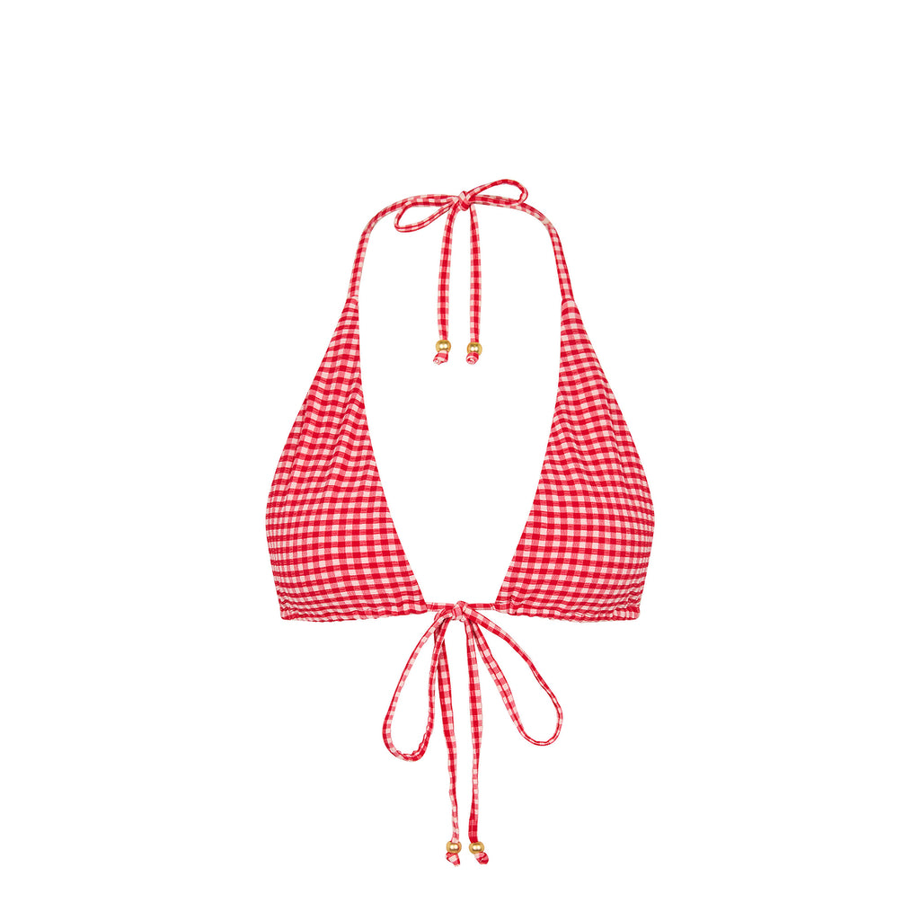 Front Tie Halter Bikini Top