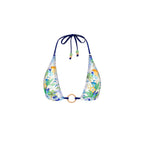 Lace Stitch Ring Halter Bikini Top