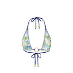 Lace Stitch Ring Halter Bikini Top