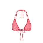 Scallop Crochet Halter Bikini Top