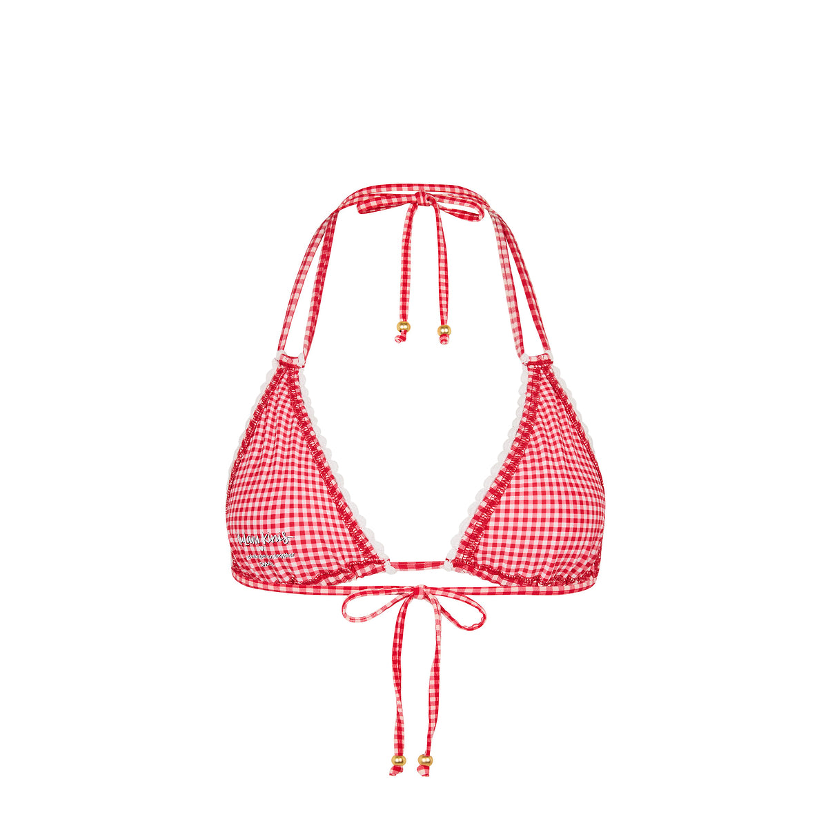Scallop Crochet Halter Bikini Top