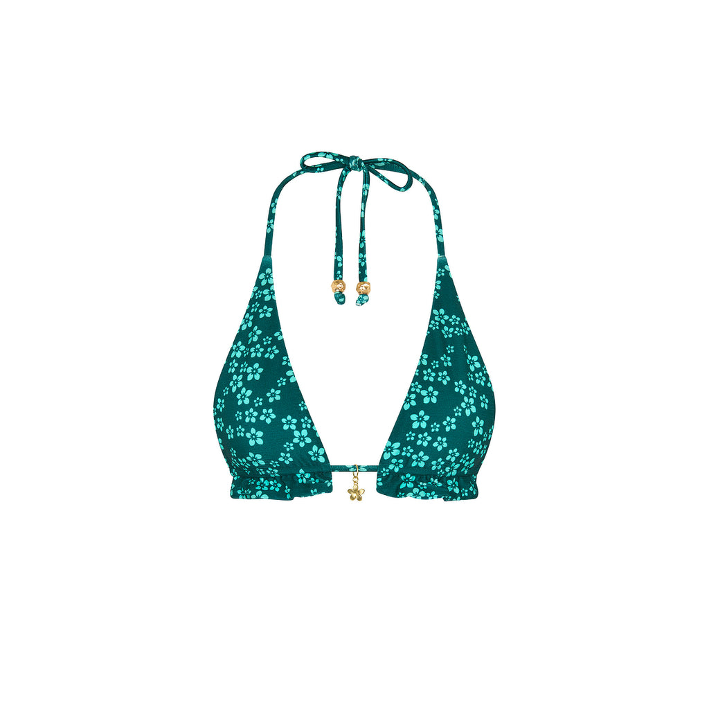 Frill Halter Bralette Bikini Top