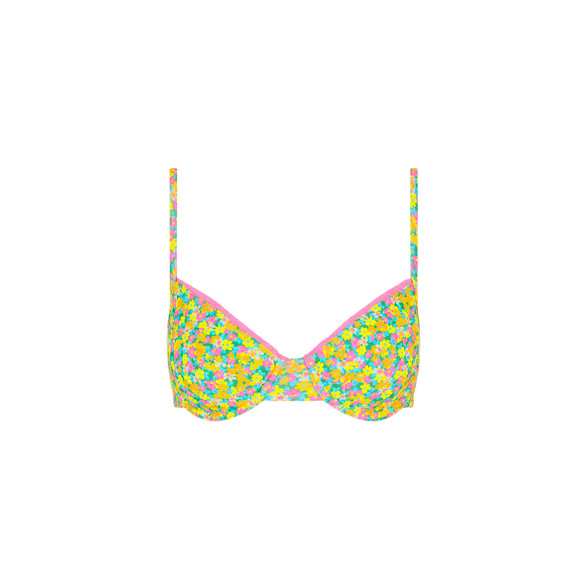 Decorative Ditzy Underwire Bikini Top
