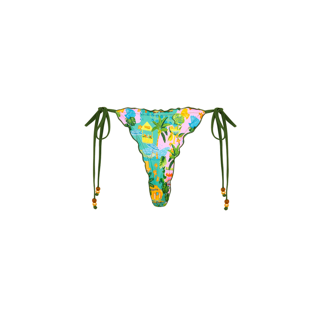 Lettuce Edge Thong Tie Bikini Bottom