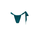Soft Tie Ruched Thong Bikini Bottom