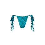 Lettuce Tie Ruched Thong Bikini Bottom