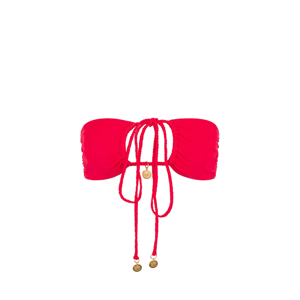 Braided Tie Bandeau Bikini Top