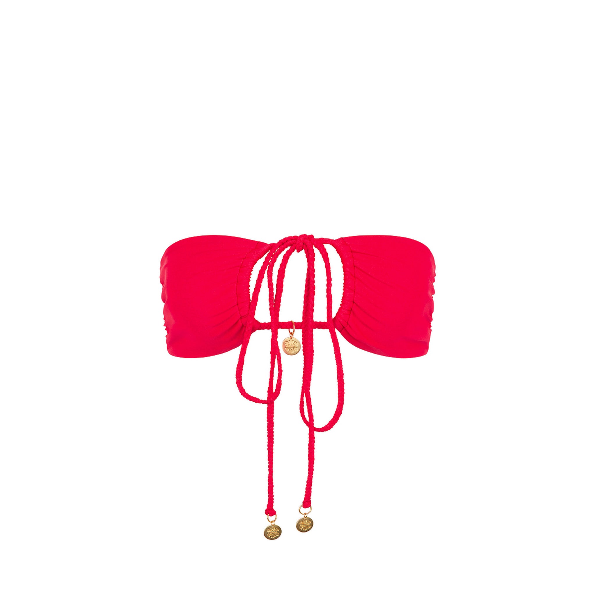 Braided Tie Bandeau Bikini Top