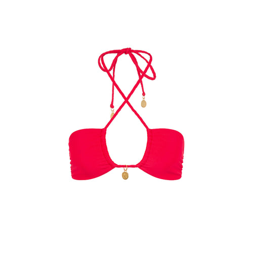 Braided Tie Bandeau Bikini Top