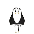 Shirred Triangle Bikini Top