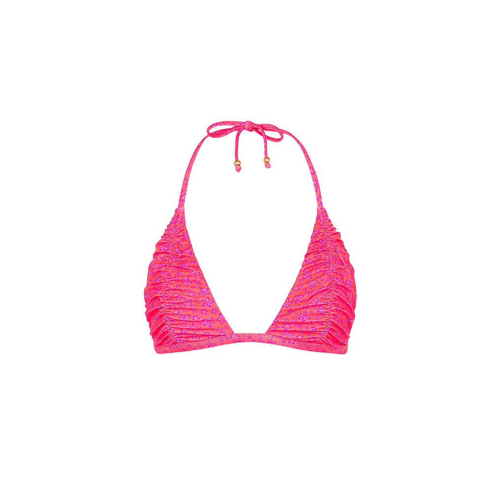 Gathered Stitch Bralette Bikini Top