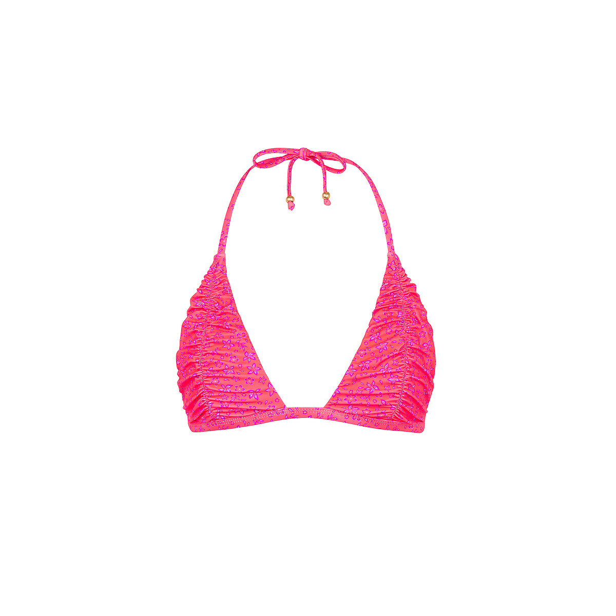 Gathered Stitch Bralette Bikini Top