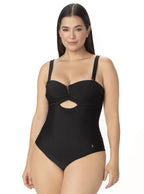 Strapless Ribbed One Piece