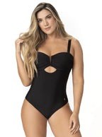 Strapless Ribbed One Piece