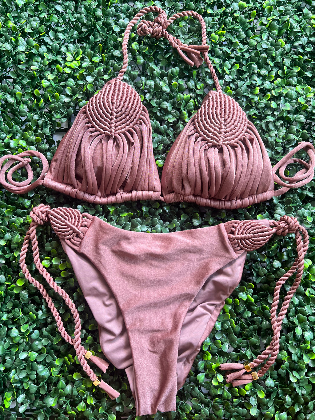 Macrame Swimwear Embroidered Design with Removable Cup Bra4