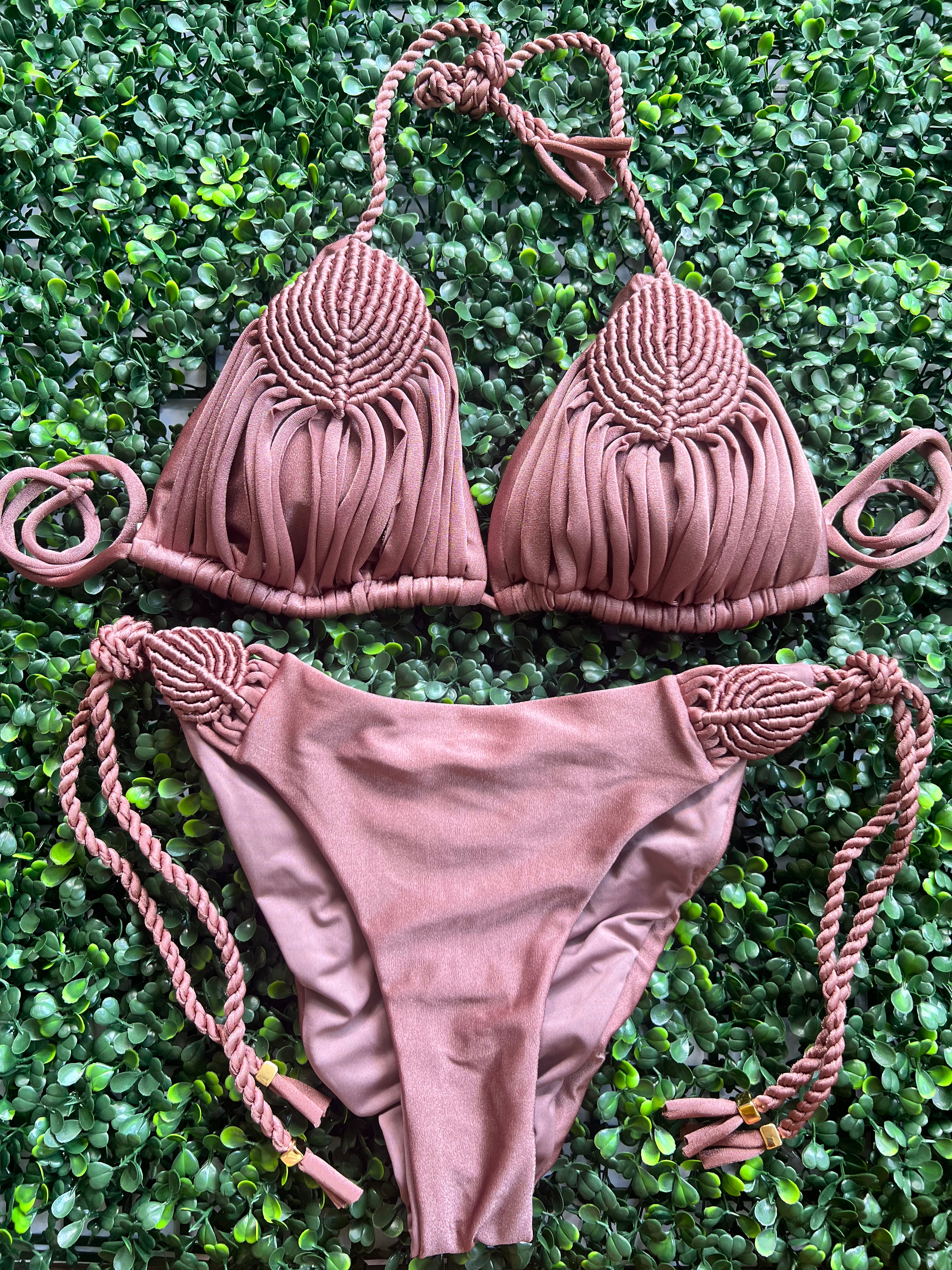 Macrame Swimwear Embroidered Design with Removable Cup Bra4