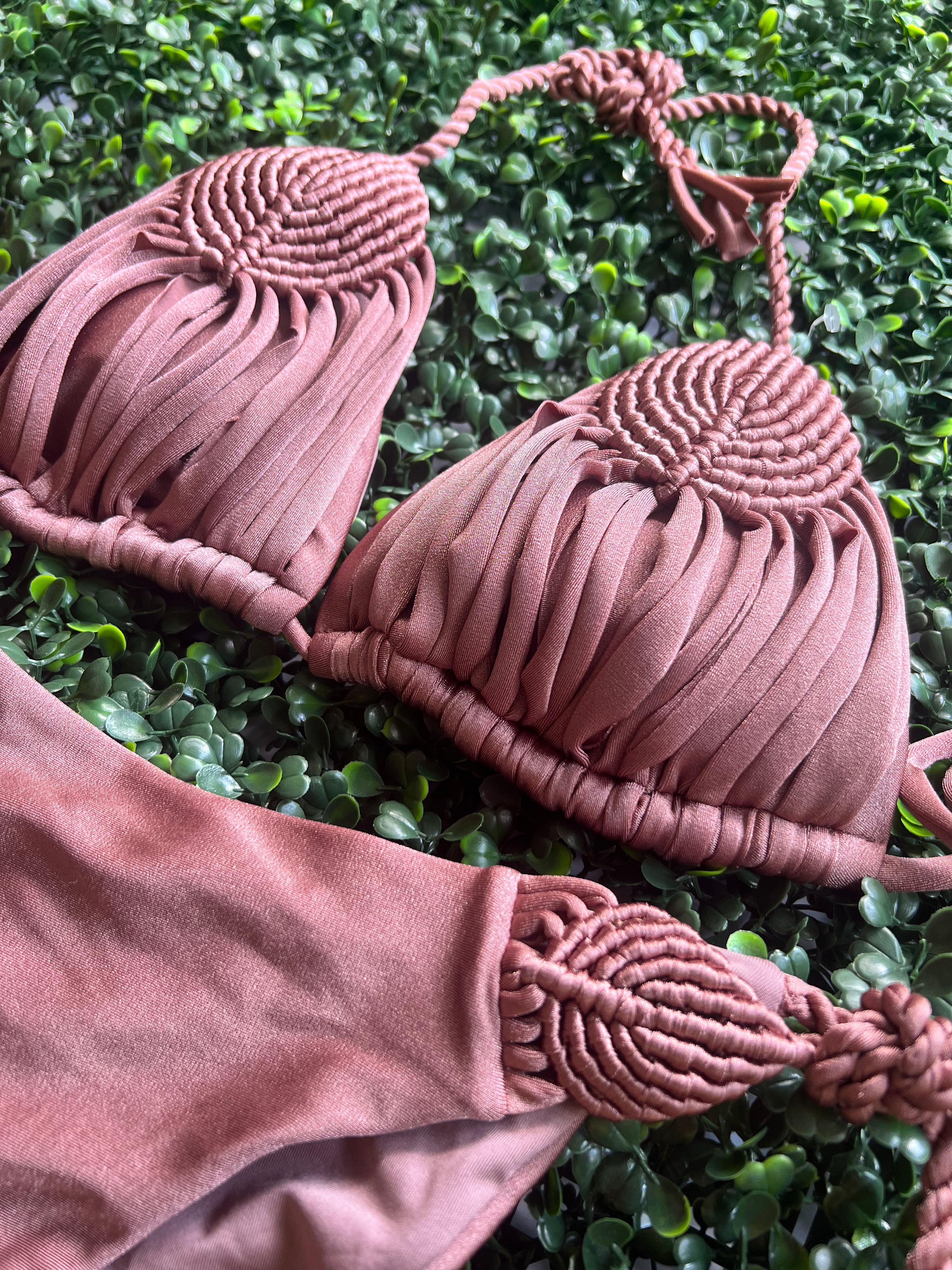 Macrame Swimwear Embroidered Design with Removable Cup Bra6