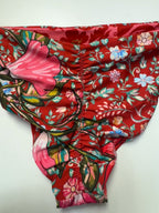 Boho Floral Triangle Bikini Set – Red Sunset