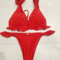 Chic Triangle Swimsuit with Ruffle | Women’s Fashion Must-Have