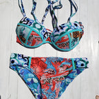 Swimwear Underwear | Vintage Printed Push Up Crop Top Bikini Set3