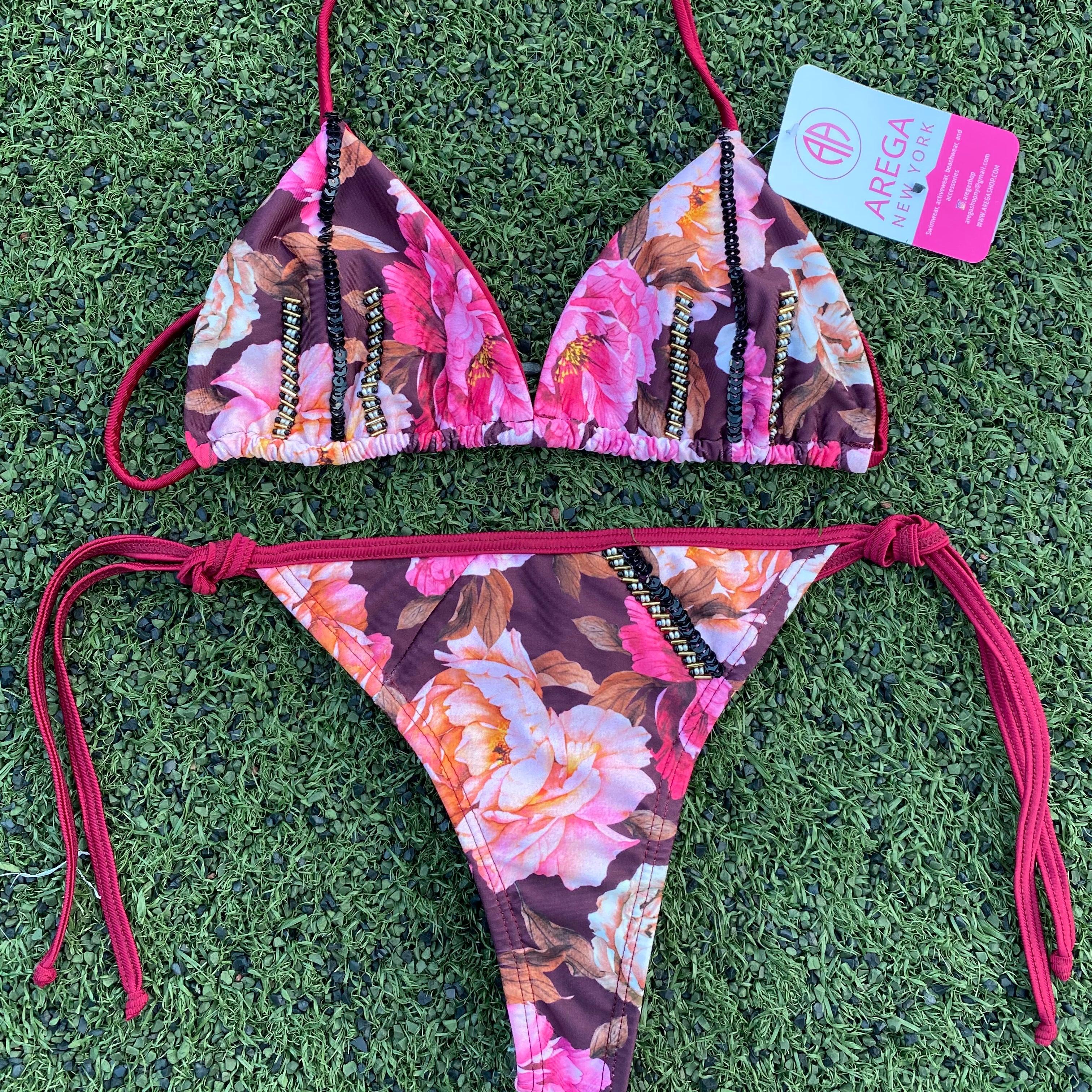 Handmade Thong Bikini Semi Hilo | One Size Swimwear