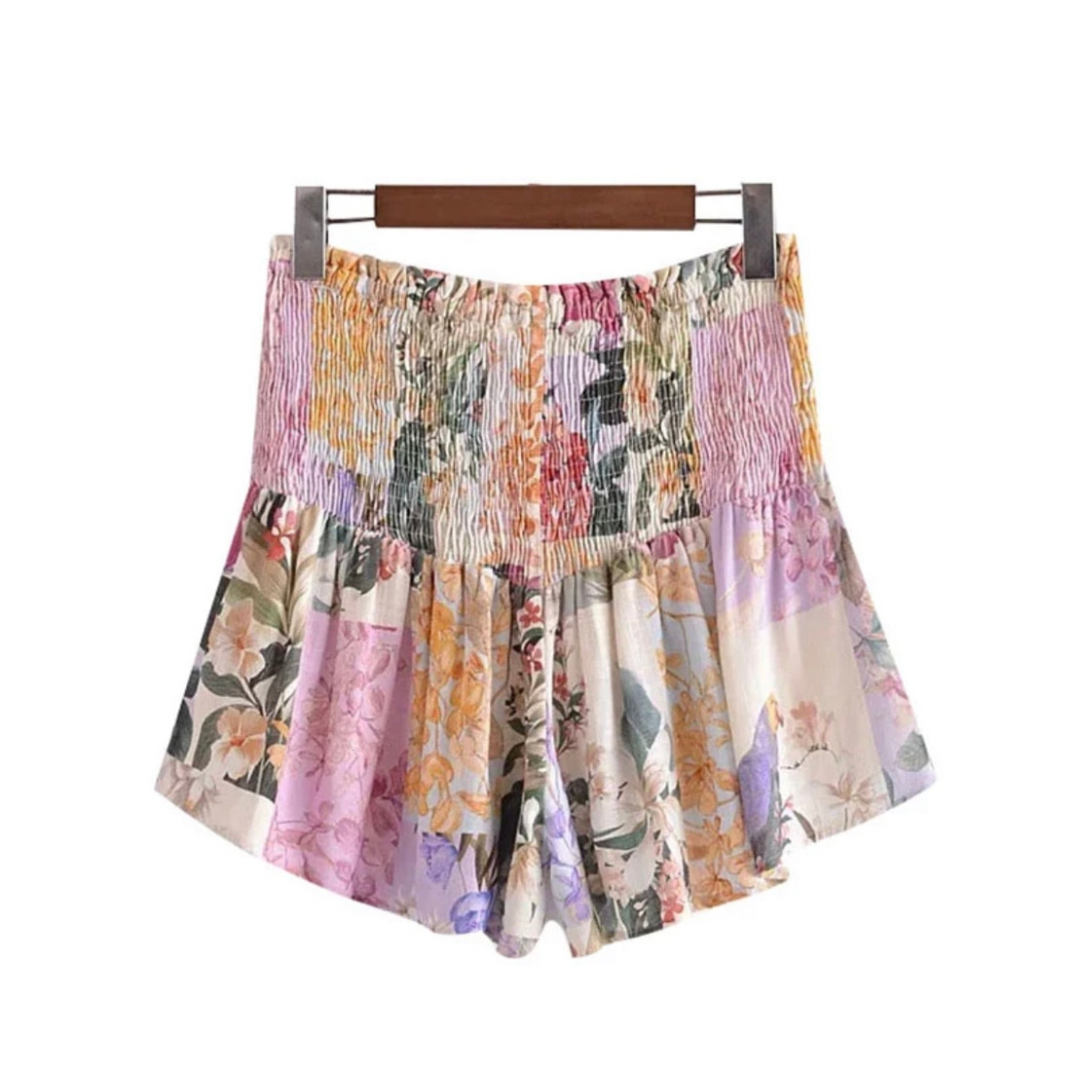 Floral print shorts chick comfy for women