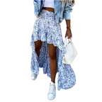 trendy floral print long skirt for ladies