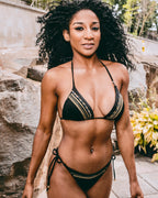 Triangle Swimsuit Beautiful Two-Piece with Handmade Gold Details5