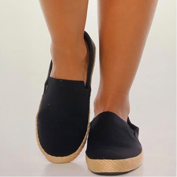 Sophisticated Espadrilles Black | Bamboo Handmade Shoes