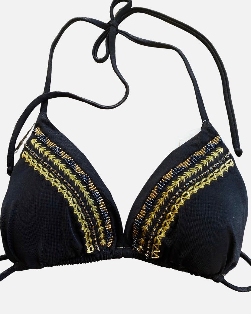 Triangle Swimsuit Beautiful Two-Piece with Handmade Gold Details4