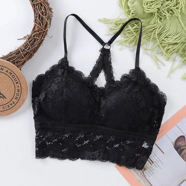 Bralette Push Up Seamless | Nylon Lace Sleep Tops, Free Size Bra5