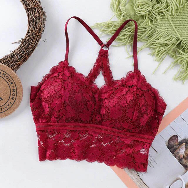Bralette Push Up Seamless | Nylon Lace Sleep Tops, Free Size Bra2