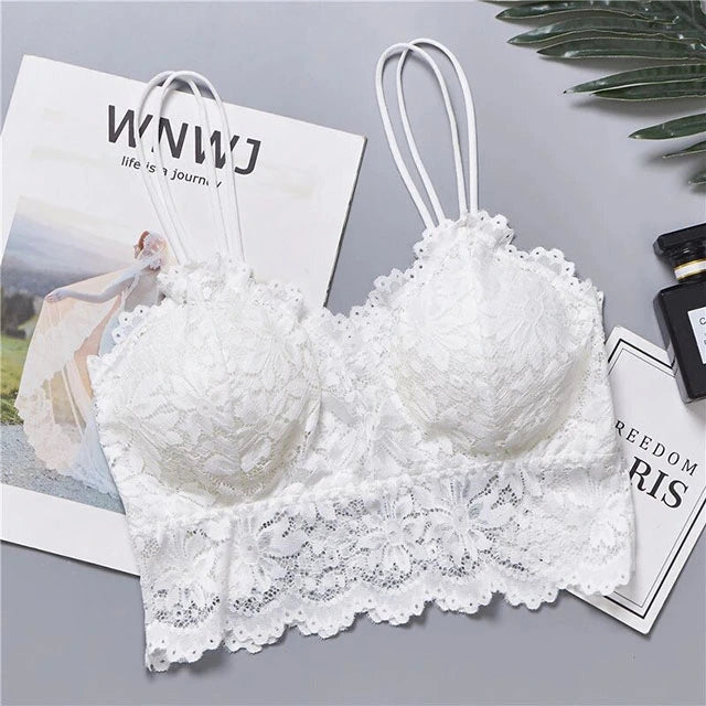 Bralette Lace Bra Wireless Push Up | Elegant Comfort Redefined3